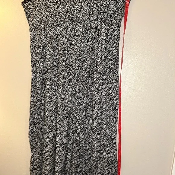 TF•LA Black & White Floral Maxi Dress | Boho Chic Italy-Inspired Look | Size L - Picture 4 of 10